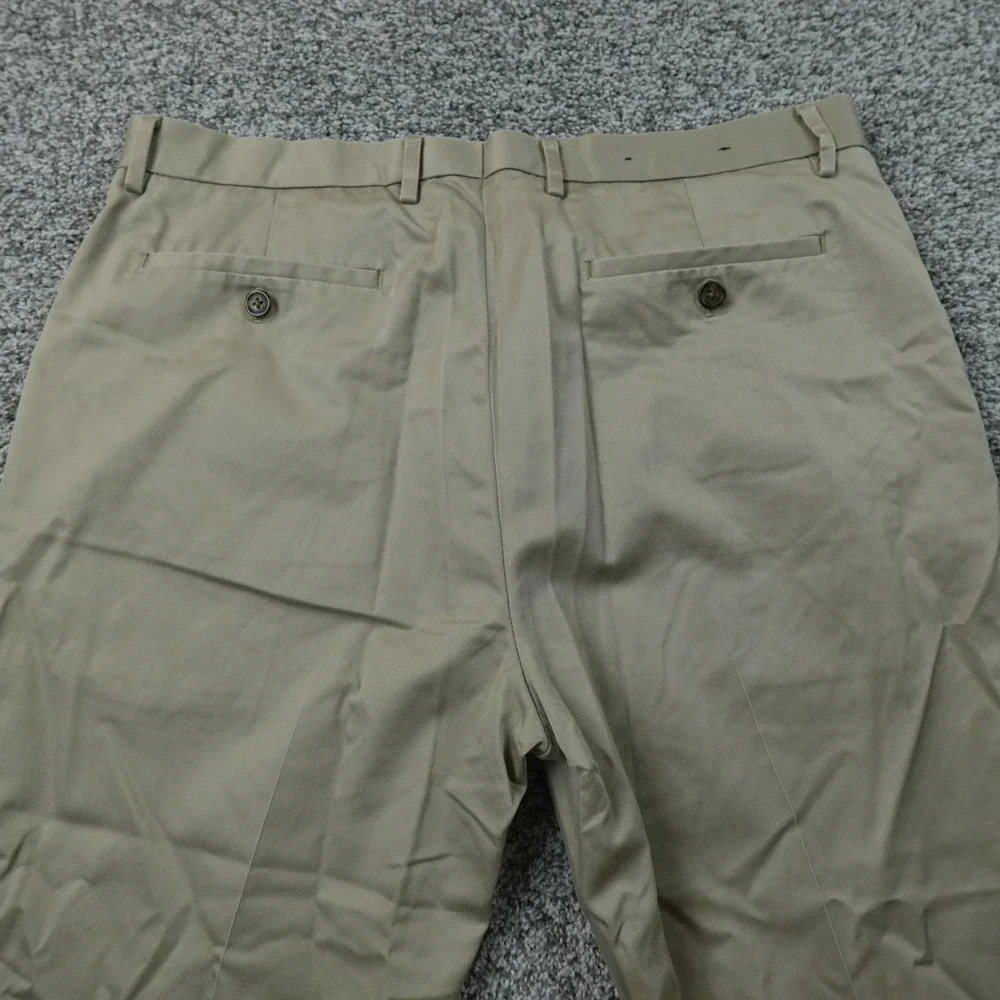 Banana Republic Pants Mens 34X34 Beige Brown Chino Trouser Slim Fit Flat Front